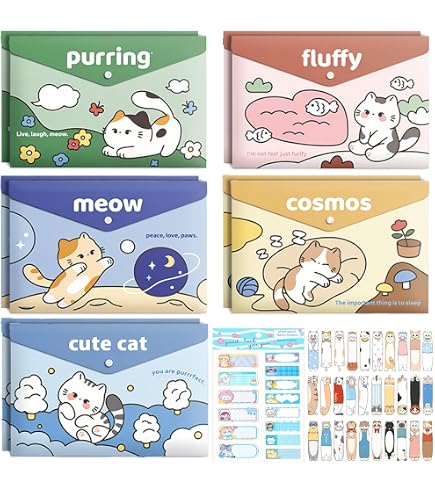 ✧1点物✧VintagePink✧WhiteCat✧accordion file Amazon.com : Cute Kitty Cat Pink Expanding Accordion File Folder